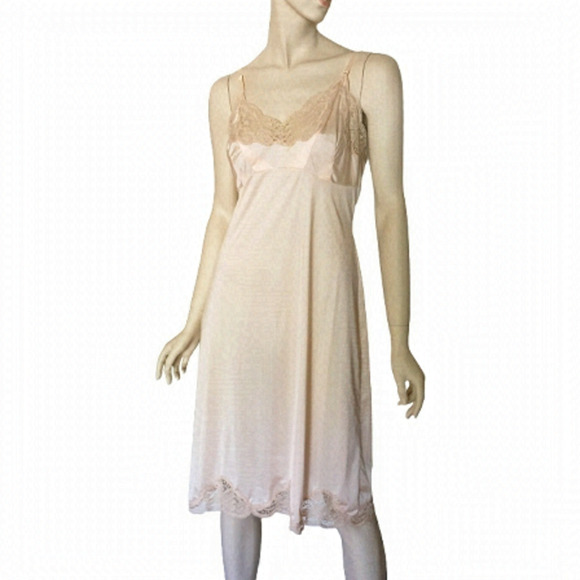 Wonder Maid Peach Full Slip Oodles of Ecru Lace Lacy ILGWU Label 38 - Picture 8 of 10